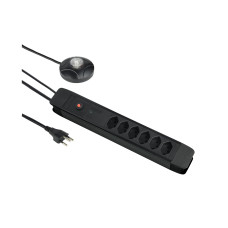 Schönenberger Steckdosenleiste 6 x T13 mit externem Taster, 3 m, Schwarz Schönenberger Steckdosenleiste 6 x T13 mit externem Taster, 3 m, Schwarz