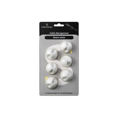 Schönenberger Beans Kabelhalterungen, Ø 29 mm, Weiss Schönenberger Beans Kabelhalterungen, Ø 29 mm, Weiss