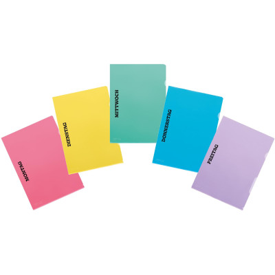 Kolma Sichthülle Fashion Wochentage A4, assortiert, 10 Stück Kolma Sichthülle Fashion Wochentage A4, assortiert, 10 Stück