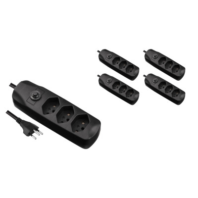 FURBER.power Steckdosenleiste mit Überlastschutz 3x T13, 5 Stück FURBER.power Steckdosenleiste mit Überlastschutz 3x T13, 5 Stück