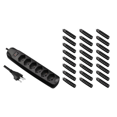 FURBER.power Steckdosenleiste 6x T13 mit Schalter, 25 Stück FURBER.power Steckdosenleiste 6x T13 mit Schalter, 25 Stück