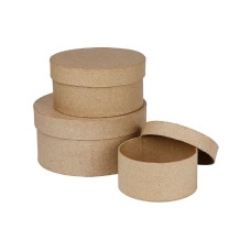 Creativ Company Papp-Schachtel Rund 3 Stück