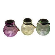 Dameco Windlicht Solar Glas 3er Set