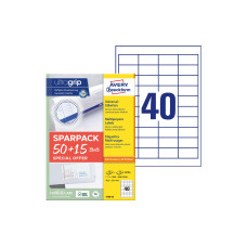 Avery Zweckform Universal-Etiketten 4780-65, 48.5 x 25.4 mm, 65 Blatt