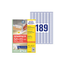 Avery Zweckform Universal-Etiketten L4731REV-65, 25.4 x 10 mm, 65 Blatt