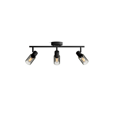 Philips Aufbauspot Palms 3er Spot für E14 Schwarz, ohne Leuchtmittel