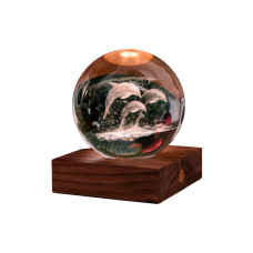 Gingko LED Stimmungslicht Amber Delfin Braun/Transparent