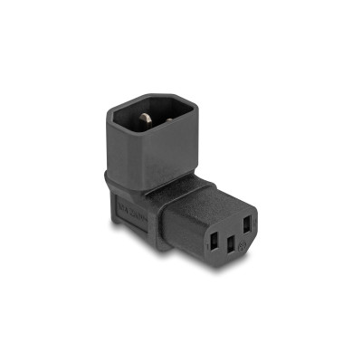 Delock Adapterstecker IEC60320 C14 - C13, gewinkelt Delock Adapterstecker IEC60320 C14 - C13, gewinkelt
