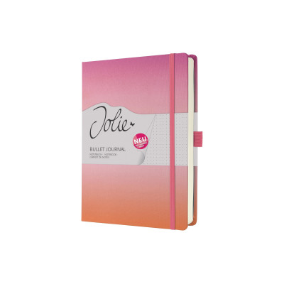 Jolie Notizbuch Journal Hardcover A5, Dot, Orange/Rosa