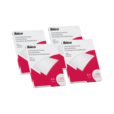 Ibico Laminierfolie Premium A4 125 µm, glänzend, 4 x 100 Stück