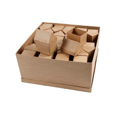 Creativ Company Papp-Schachtel Häuser 40 Stück, Braun