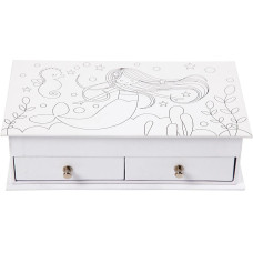 Creativ Company Papp-Schachtel Meerjungfrau 1 Stück, Weiss