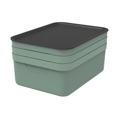 Rotho Aufbewahrungsbox JIVE Graugrün