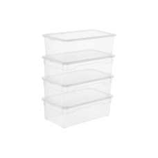Rotho Aufbewahrungsbox Lady Shoe Transparent, 4 tlg.