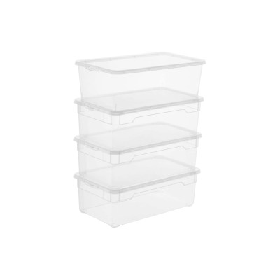 Rotho Aufbewahrungsbox Lady Shoe Transparent, 4 tlg.