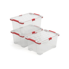 Rotho Aufbewahrungsbox EVO TOTAL Transparent, 3 tlg.