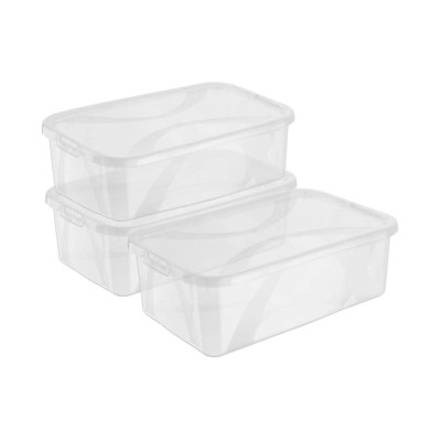 Rotho Aufbewahrungsbox ARCO Transparent, 3 tlg.