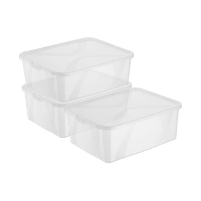 Rotho Aufbewahrungsbox ARCO Transparent, 3 tlg.