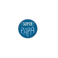Cart Haftmagnet Super Papa 1 Stück, Blau/Weiss