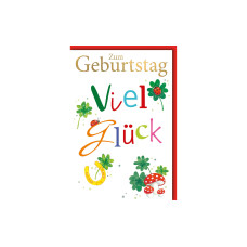 Braun + Company Geburtstagskarte Viel Glück 11.5 x 17 cm Braun + Company Geburtstagskarte Viel Glück 11.5 x 17 cm