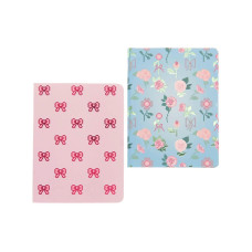 Rico Design Notizheft La Vie en Rose 2 x A6, Dot, Blau/Rosa