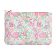 Rico Design Etui La Vie en Rose 14 x 10 cm, Grün/Rosa