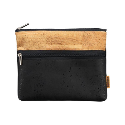 Kolma Accessoires-Tasche Naturkork A5 | Schwarz / Braun Kolma Accessoires-Tasche Naturkork A5 | Schwarz / Braun