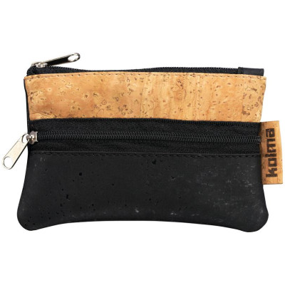 Kolma Accessoires-Tasche Naturkork Mini | Schwarz/Braun Kolma Accessoires-Tasche Naturkork Mini | Schwarz/Braun
