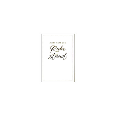ABC Grusskarte Ruhestand 12.5 x 17.6 cm