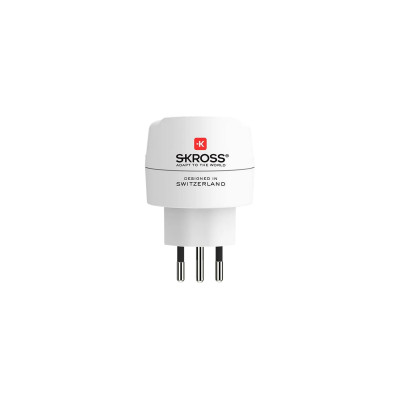 SKROSS Reiseadapter Europe to Switzerland, Italy, Brasil Weiss