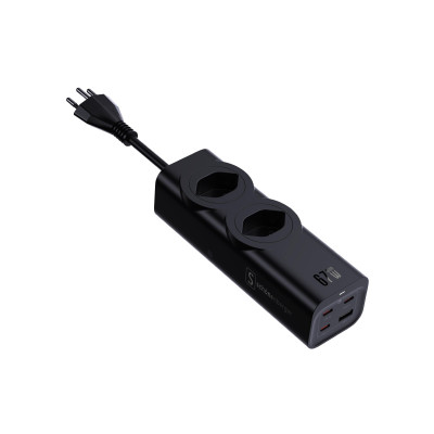Schönenberger Steckdosenleiste 67W GaN Fast Charging Station Schwarz