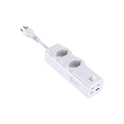 Schönenberger Steckdosenleiste 67W GaN Fast Charging Station Weiss Schönenberger Steckdosenleiste 67W GaN Fast Charging Station Weiss