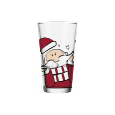 Leonardo Trinkglas Weihnachtsmann 6 x 330 ml, Transparent
