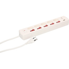 Max Hauri Steckdosenleiste Multi-Switch Weiss 5 x T13 Max Hauri Steckdosenleiste Multi-Switch Weiss 5 x T13