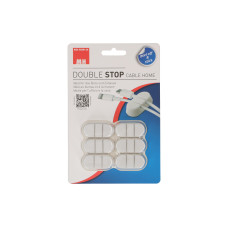 Max Hauri Kabelhalter Double Stop Set 6 x Weiss, 1 Stück
