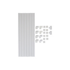 Max Hauri Kabelkanal 10 mm 10x 40 cm + 21 Zubehörteile – Weiss