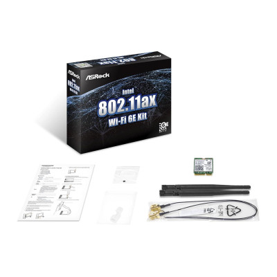 ASRock WLAN-AX PCIe Adapter Intel 802.11ax Wi-Fi 6E Kit