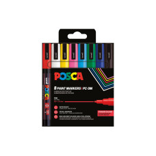 Uni Permanent-Marker POSCA 0.9 - 1.3 mm, 8 Stück