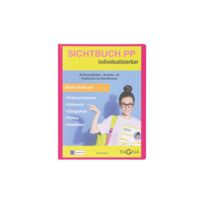 Pagna Sichtbuch mit Fronttasche, School A4 Pink