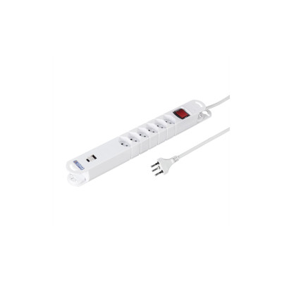 STEFFEN Steckdosenleiste VARIABL 6xT13, USB-A, USB-C mit Schalter