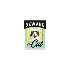 Nostalgic Art Haftmagnet Beware of the Cat 1 Stück, Mehrfarbig