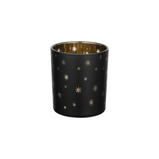 EGLO Teelichthalter Lukut 10 cm Gold/Schwarz, Glas EGLO Teelichthalter Lukut 10 cm Gold/Schwarz, Glas