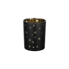 EGLO Teelichthalter Lukut 12.5 cm Gold/Schwarz, Glas EGLO Teelichthalter Lukut 12.5 cm Gold/Schwarz, Glas