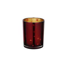 EGLO Teelichthalter Lukut 12.5 cm Gold/Rot, Glas EGLO Teelichthalter Lukut 12.5 cm Gold/Rot, Glas