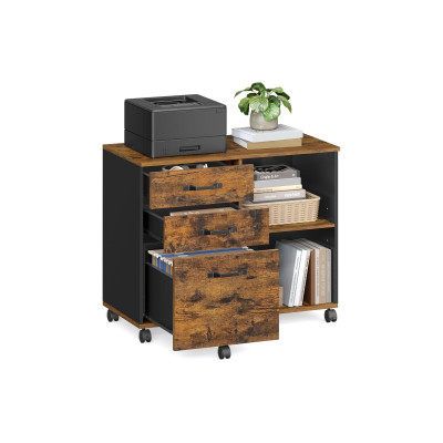 Songmics Aktenschrank mit Rollen 80 x 40 x 66 cm