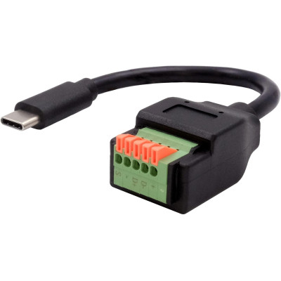 Exsys USB 2.0 Adapter USB-C Stecker - Terminalblock 5-pin