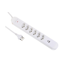 FURBER.power Steckdosenleiste Tuttovario 6 x T13, 1 x USB C, 1 x USB A