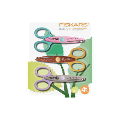Fiskars Dekorscheren 3-er Set Zoo 13 cm, Rostfreier Stahl, Universal