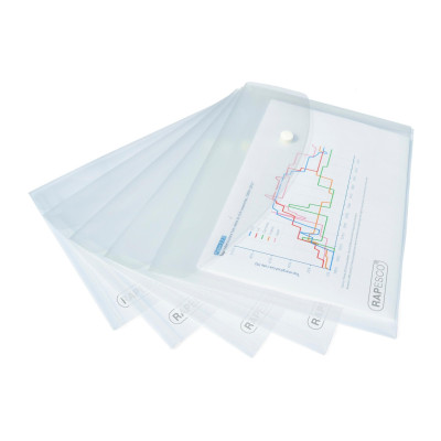 Rapesco Dokumentenmappe A5, Transparent, 5 Stück Rapesco Dokumentenmappe A5, Transparent, 5 Stück