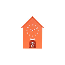KARLSSON Wanduhr Wall clock Dog House Bright Orange KARLSSON Wanduhr Wall clock Dog House Bright Orange